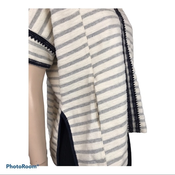 Madewell Women’s XS Elise Short Sleeve Oversized Striped Terry Hoodie Ho… - Picture 4 of 7